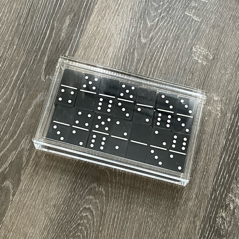 CB2 Sleek Black and White Domino Set